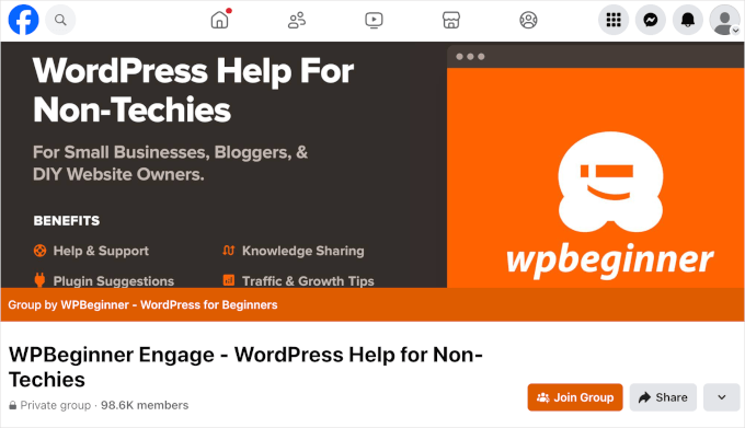 WPBeginner Facebook Group