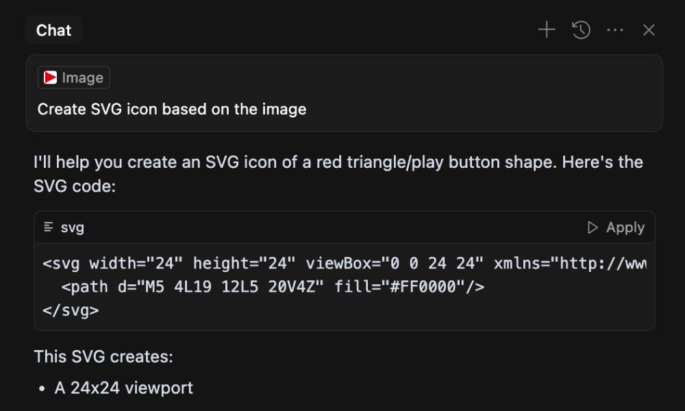 Using drag and drop image feature in Cursor chat