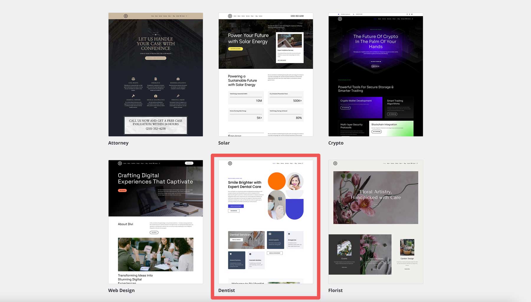 Dentist starter site for Divi