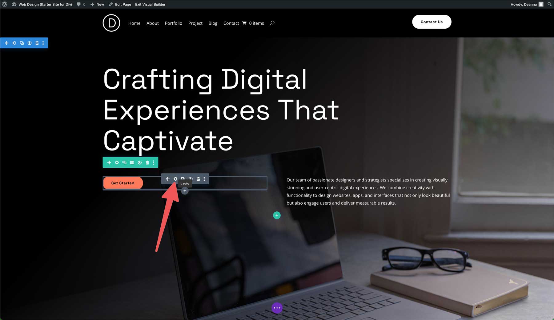Web Design starter site for Divi