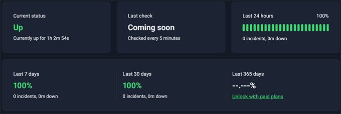 Google Cloud uptime test