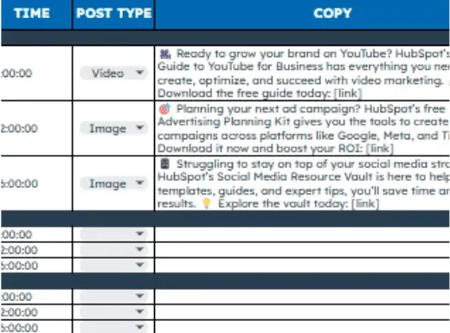 social media marketing resource: hubspot’s social media content calendar templatehttps://offers.hubspot.com/social-media-content-calendar
