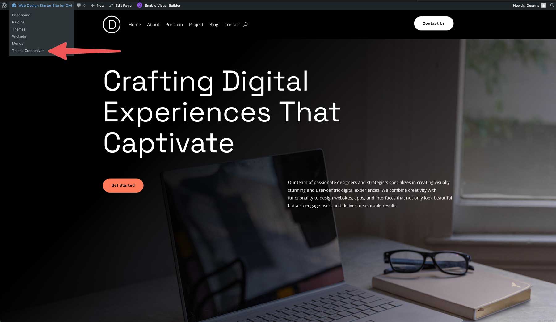 Web Design starter site for Divi