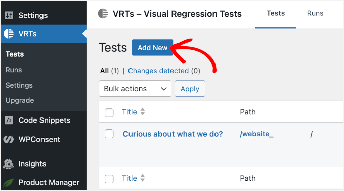 Add new visual regression test