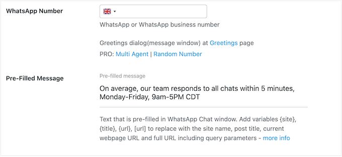 Setting up an automated message for your live chat box