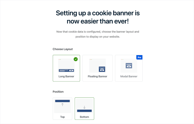 Setting up cookie consent banner