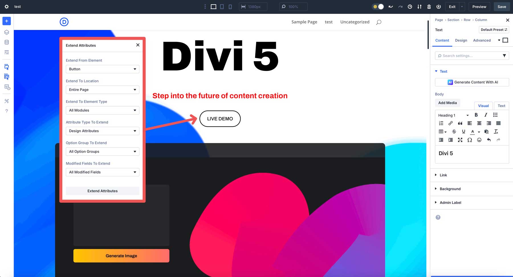 Extend Attributes in Divi 5