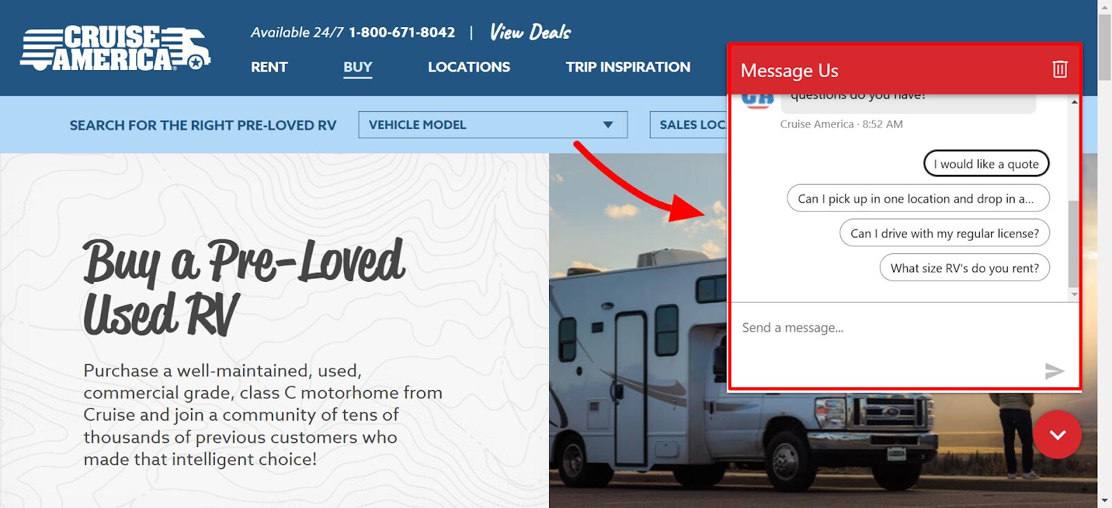 Example of an AI-assisted chatbot.