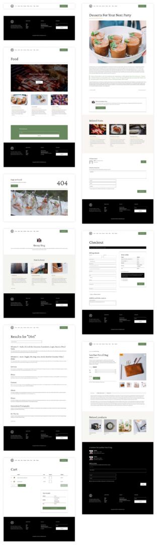 Catering starter site for Divi