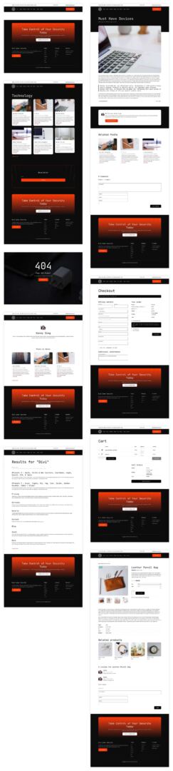 cybersecurity starter site for Divi