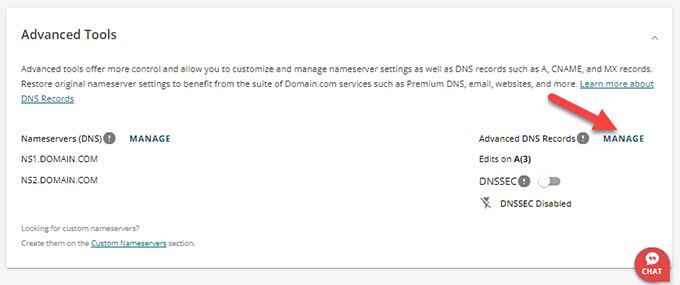 Manage DNS settings