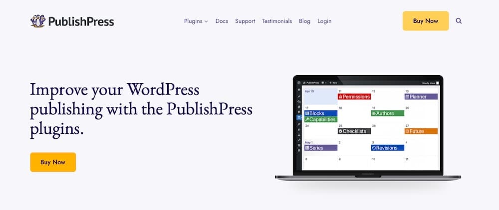 The PublishPress homepage.