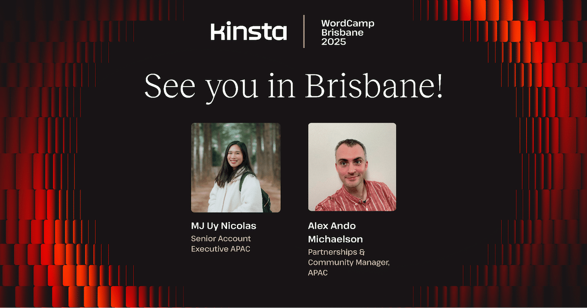 Kinsta at WordCamp Brisbane