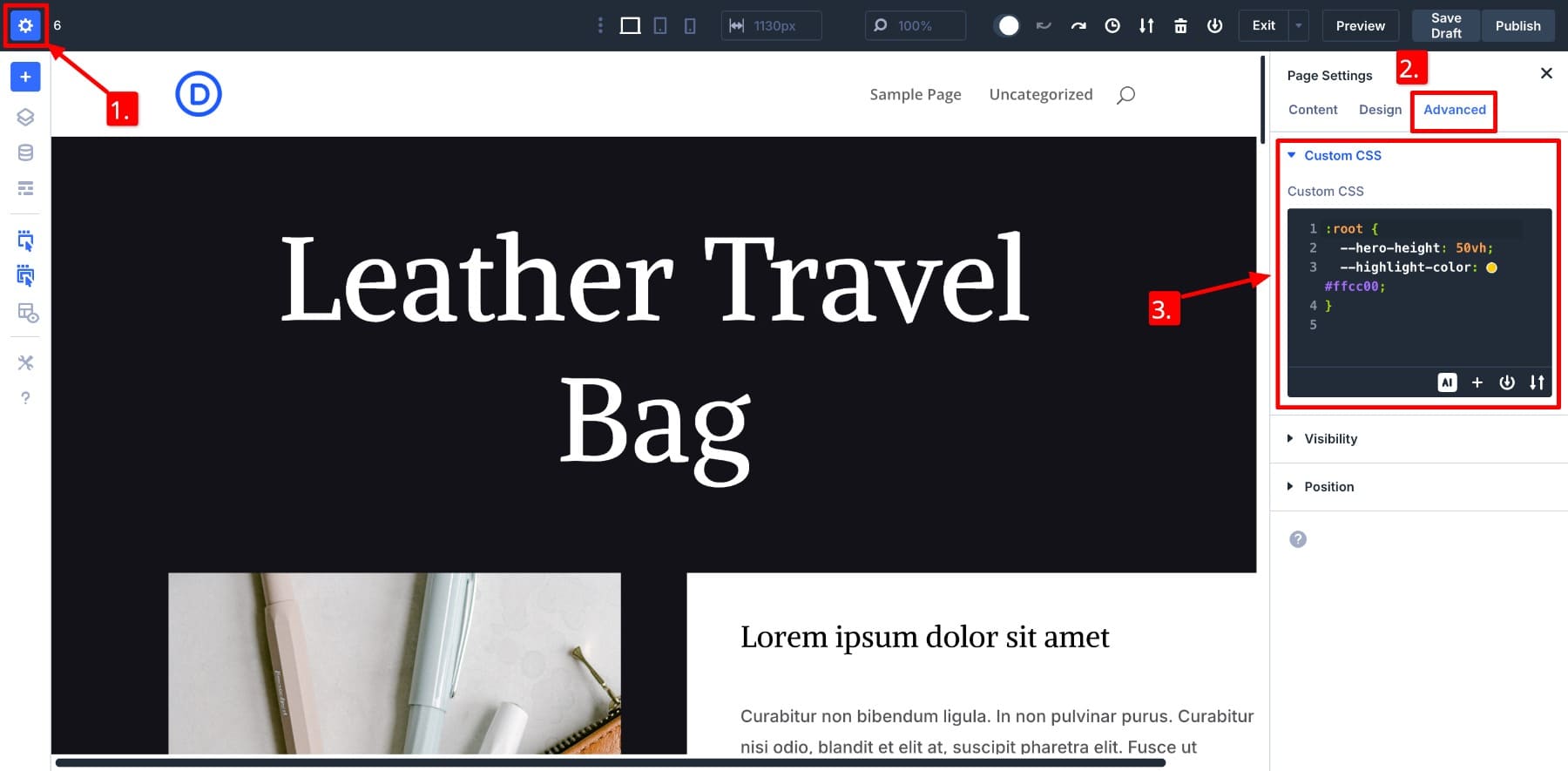 define CSS variables in Divi 5