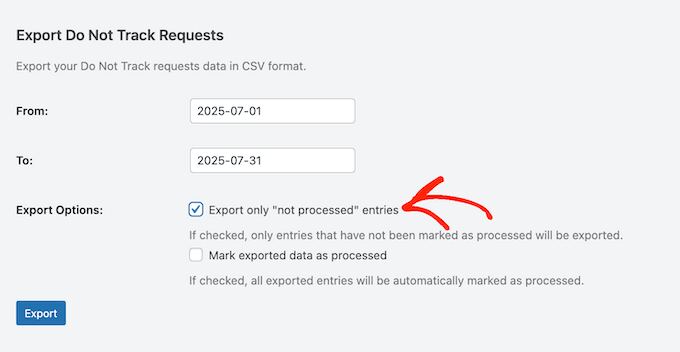 Exporting user records from WordPress to prove compliancy