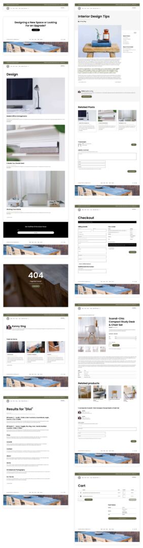 furniture starter site for Divi