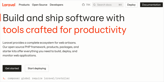 Laravel Home Page