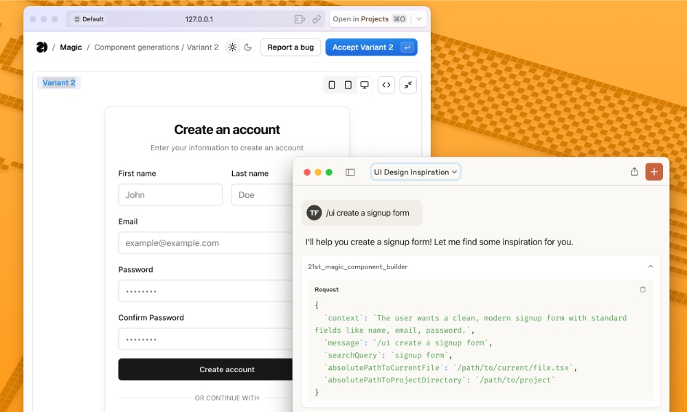 21st Magic signup form example