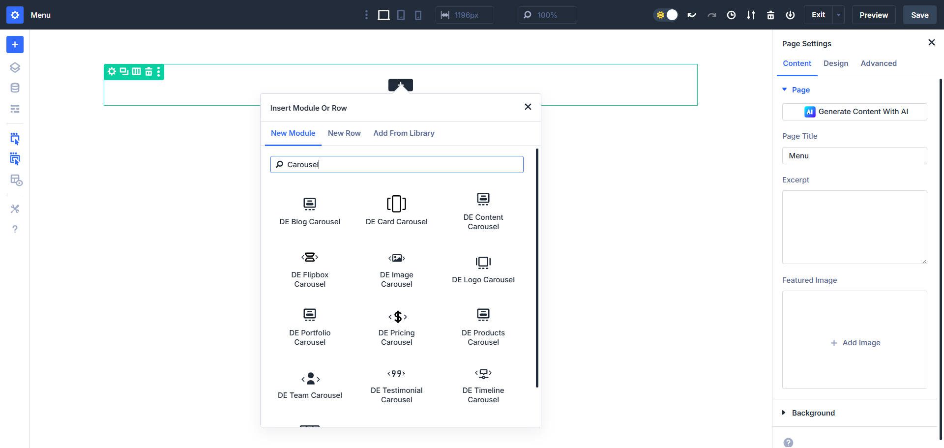 12 All In One Carousel Modules in Divi 5 Module Picker