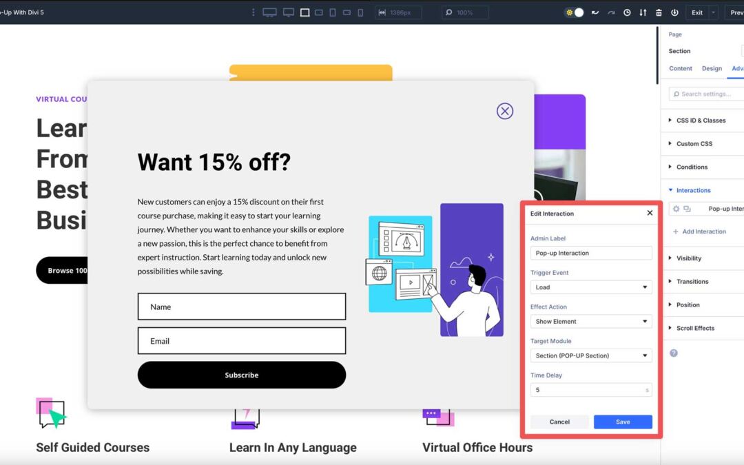 How To Construct A Pop-Up With Divi 5’s Interactions (Loose Obtain)
