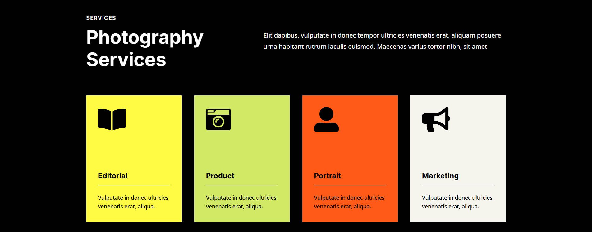 Static Example of Cards