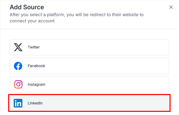 Adding LinkedIn as a source