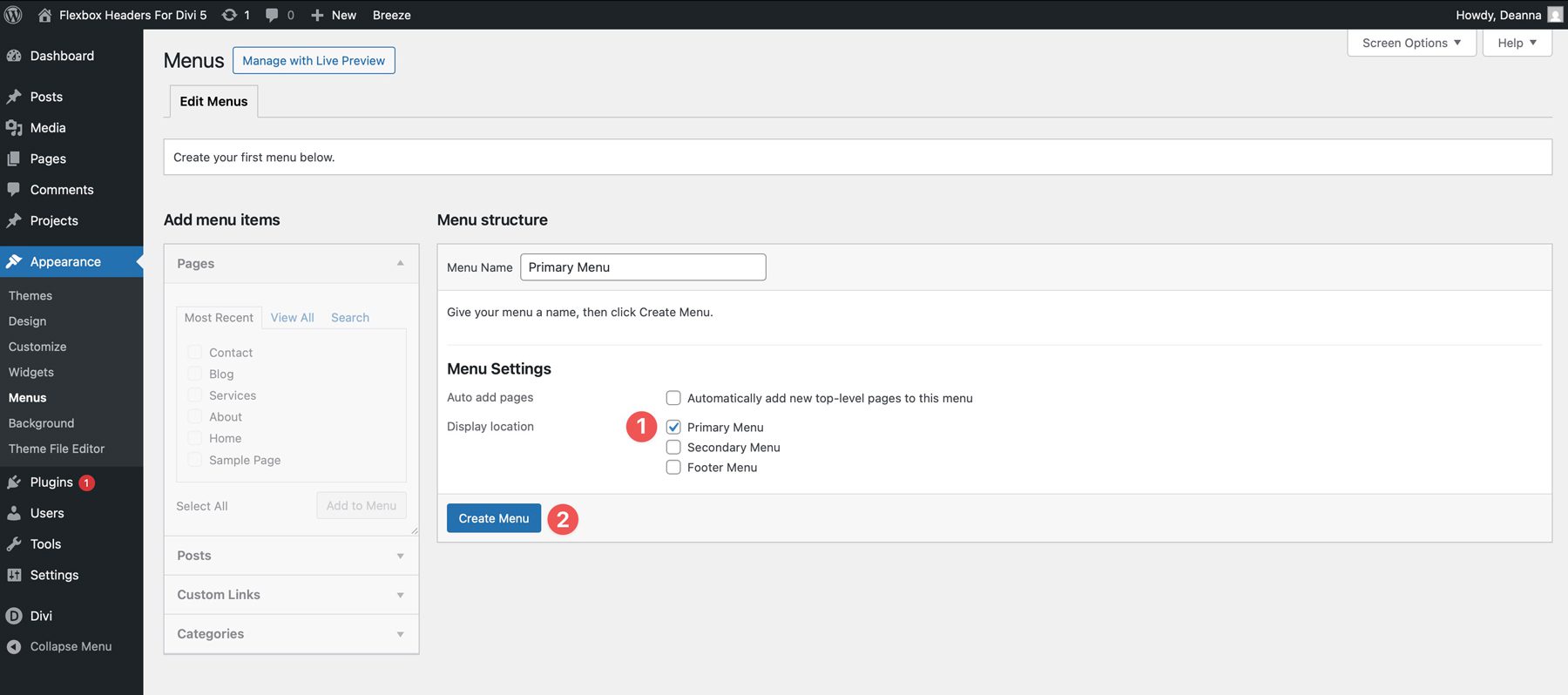 Flexbox headers in Divi 5