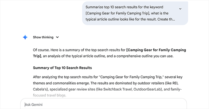 Gemini is faster at research and brainstorming