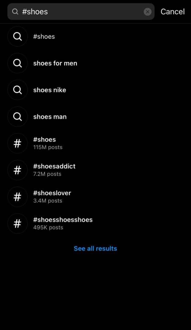 Screenshot of Instagram search bar; How to Get More Instagram Followers