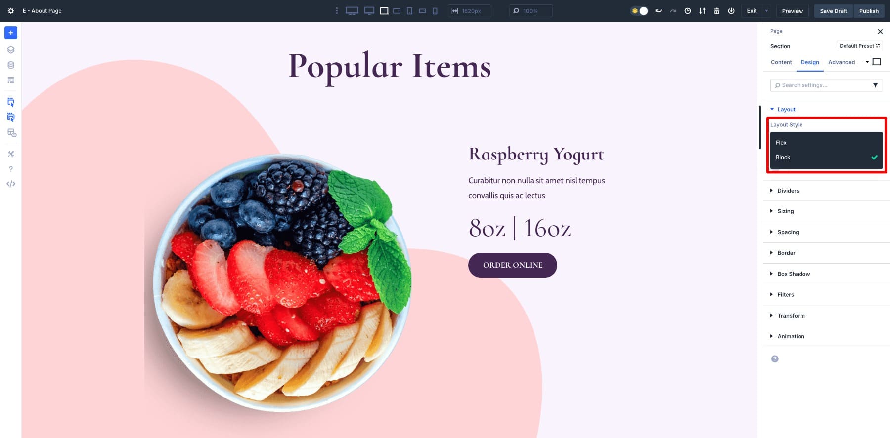 Switch to flex and block