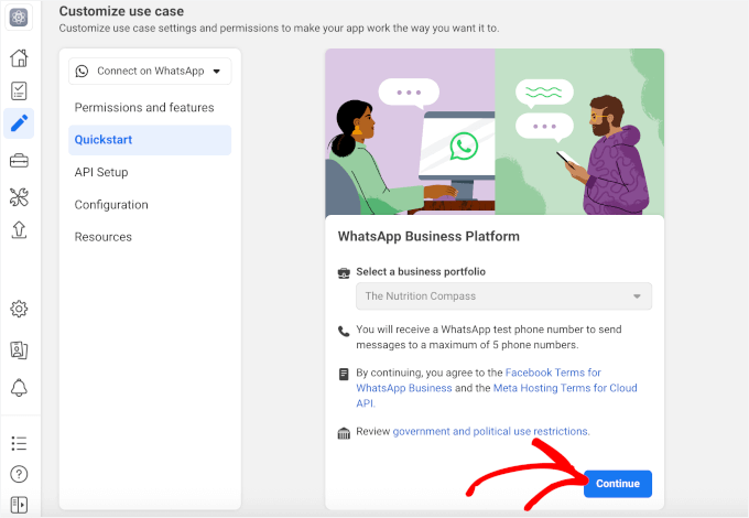 Customizing WhatsApp business platform