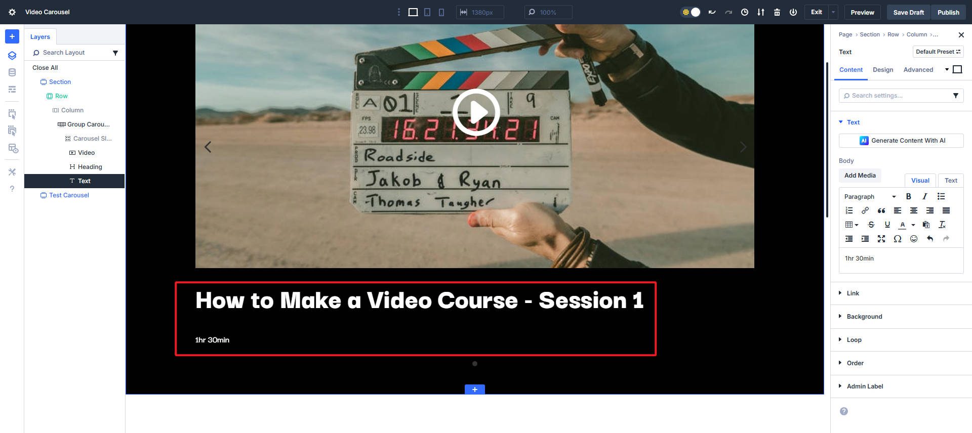 Add Placeholder Text to Modules