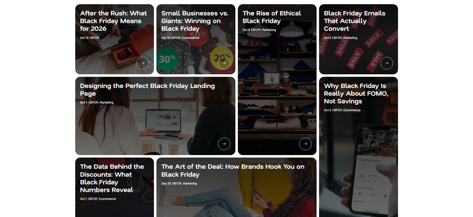 End Result of responsive grid with divi (desktop)