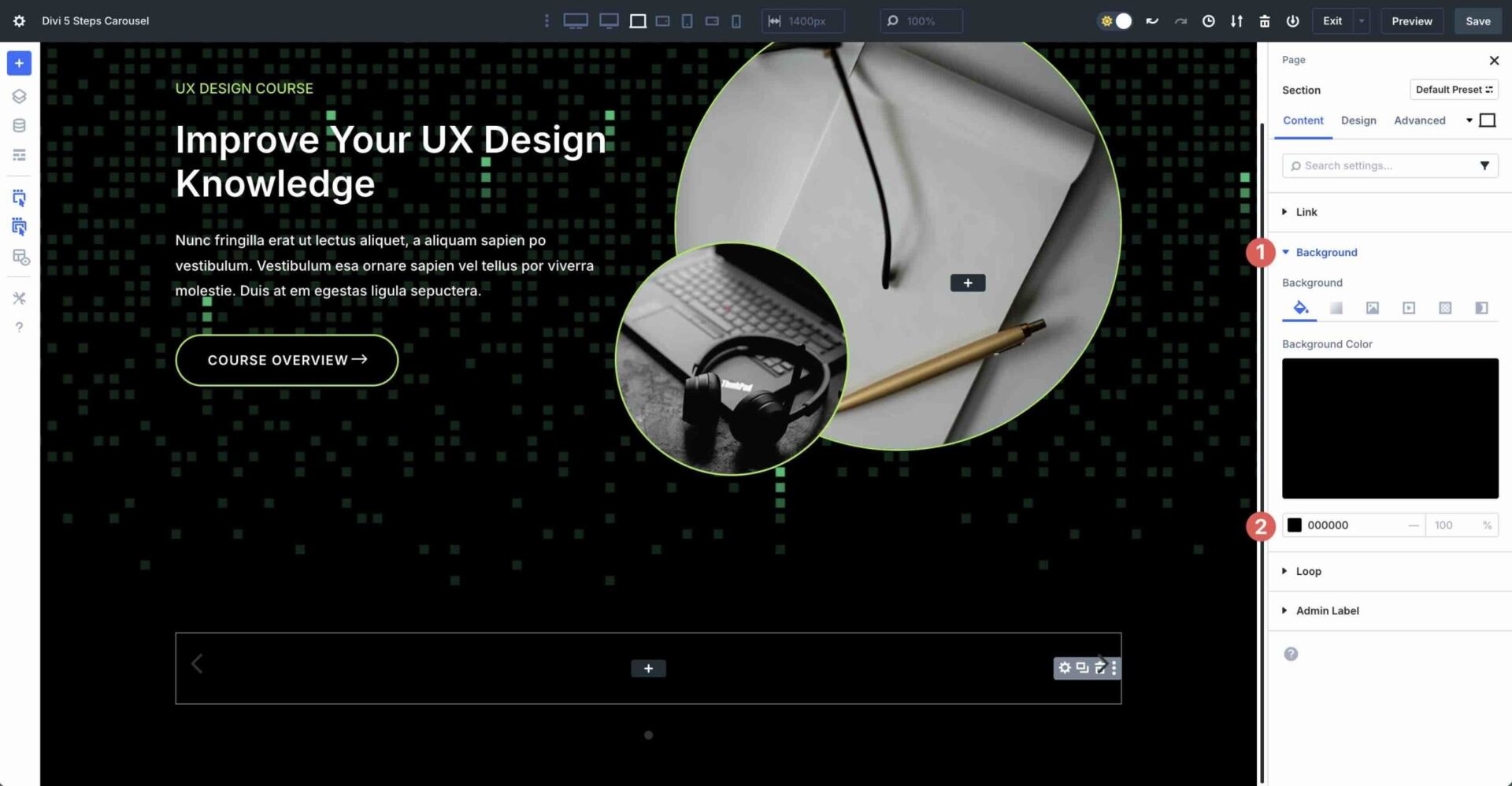 Steps Carousel with Divi 5