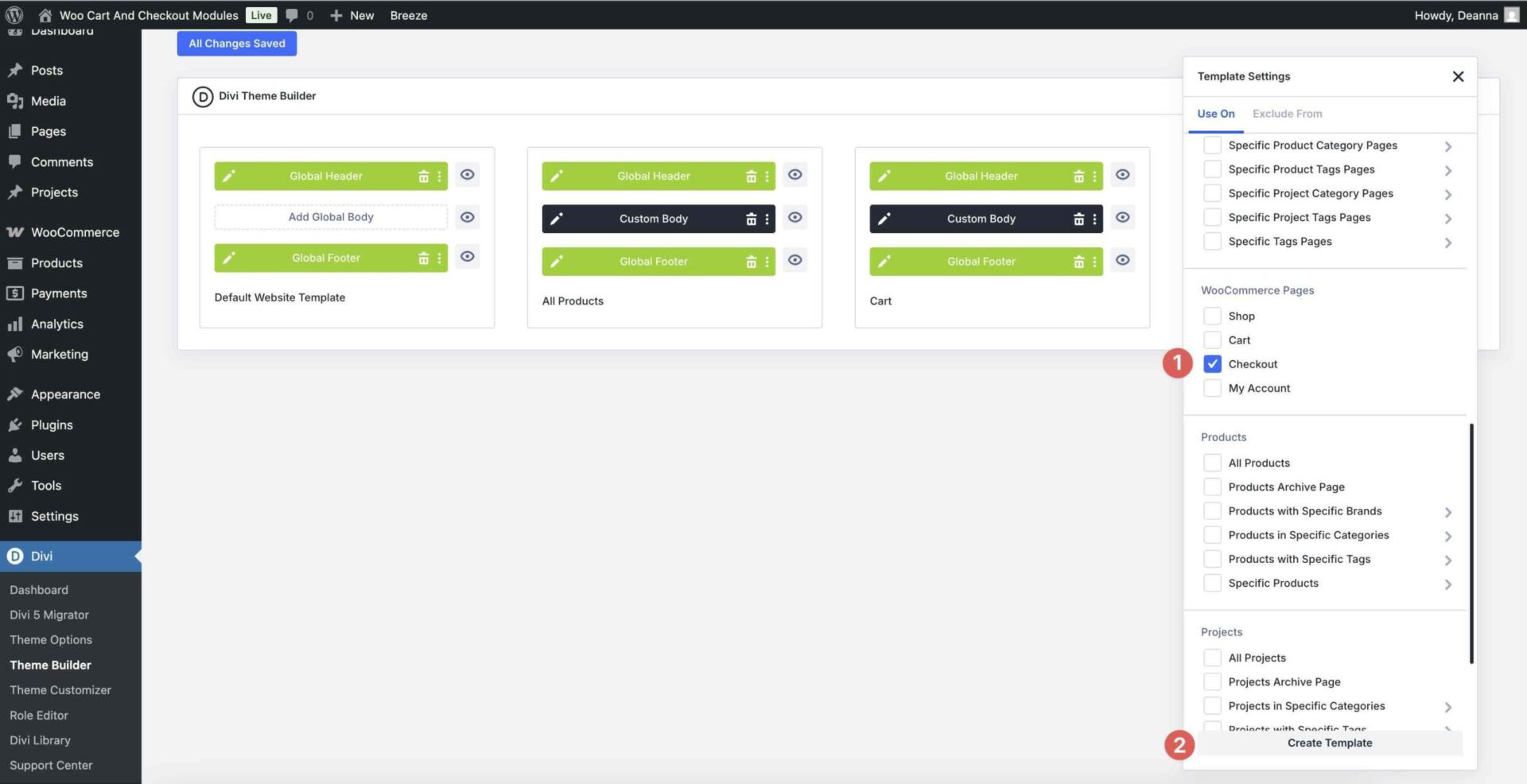 Divi 5 Woo Cart & Checkout Modules
