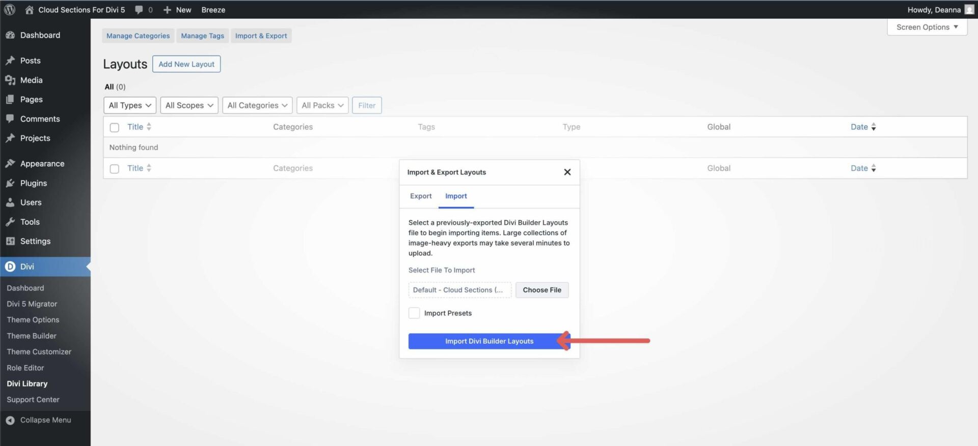 Cloud Sections For Divi 5
