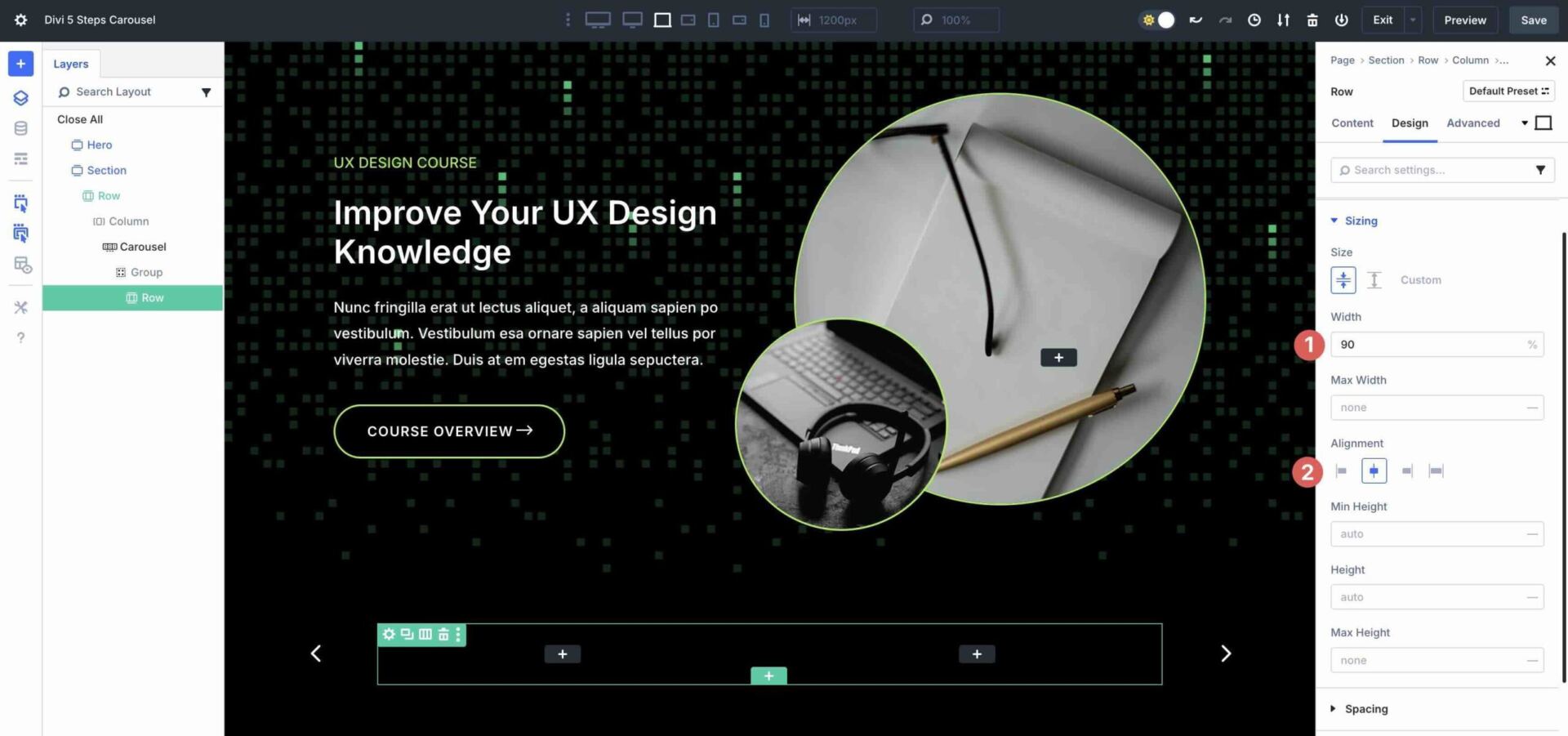 Steps Carousel with Divi 5