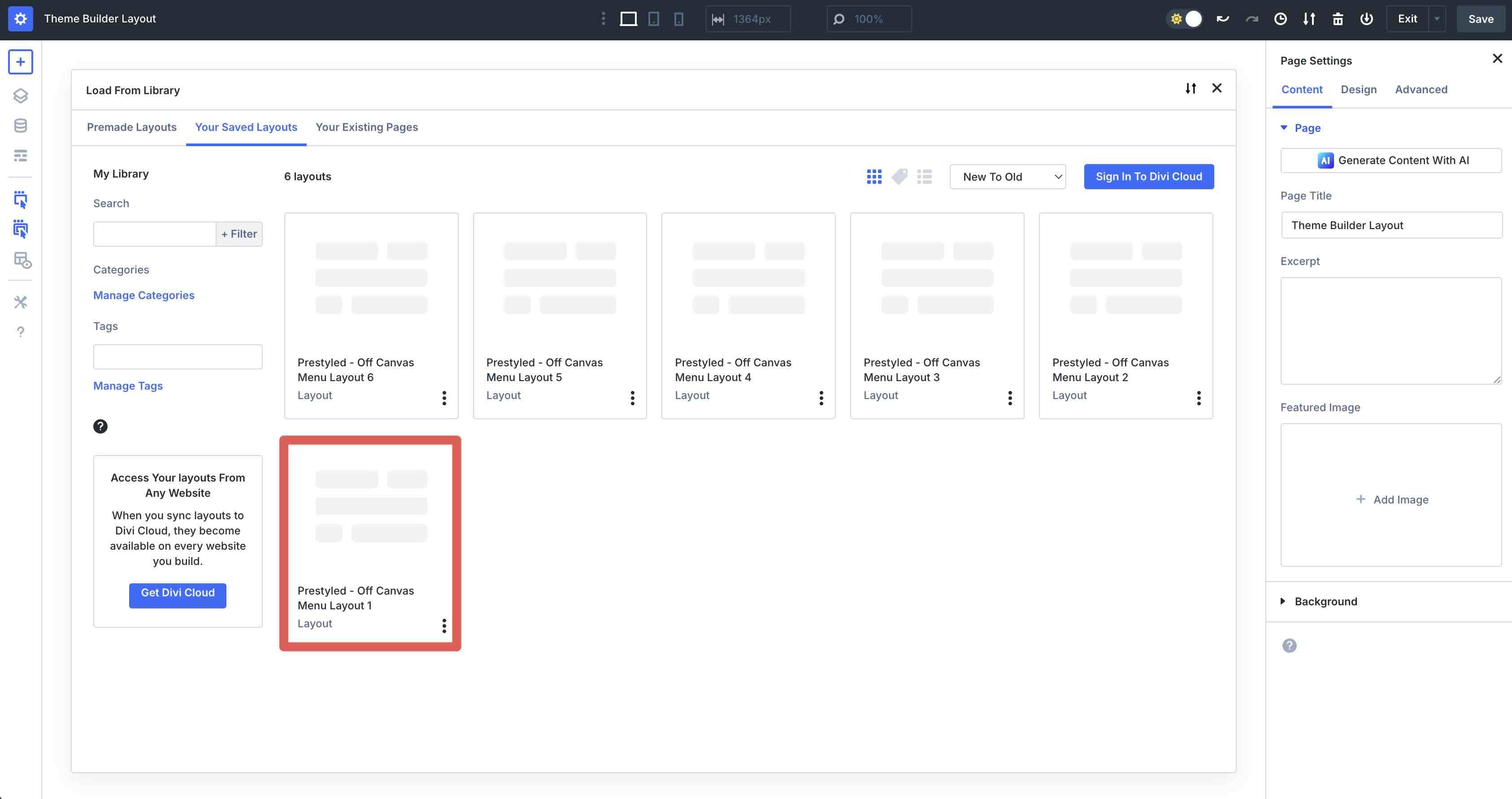Off Canvas Menus For Divi 5