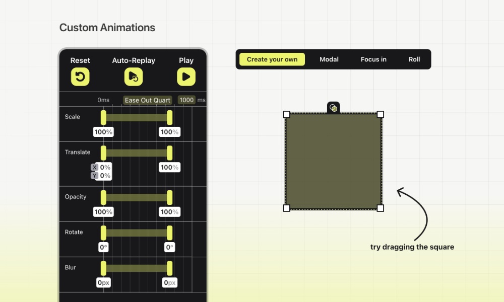 TailwindCSS Motion GUI Animation Interface