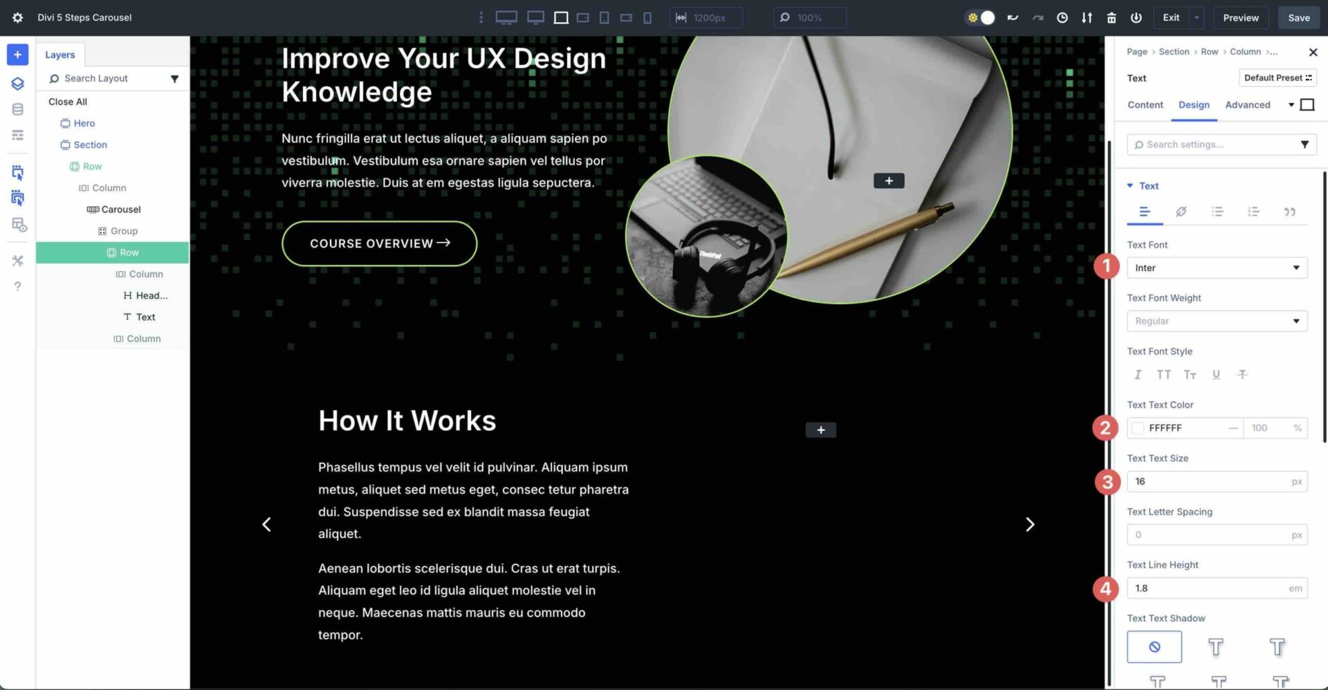 Steps Carousel with Divi 5