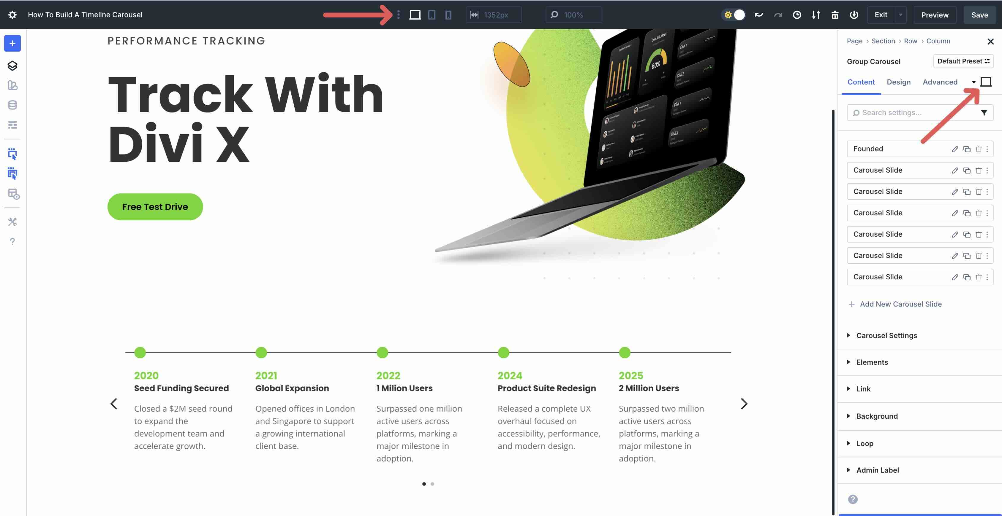 Build A Timeline Carousel With Divi 5