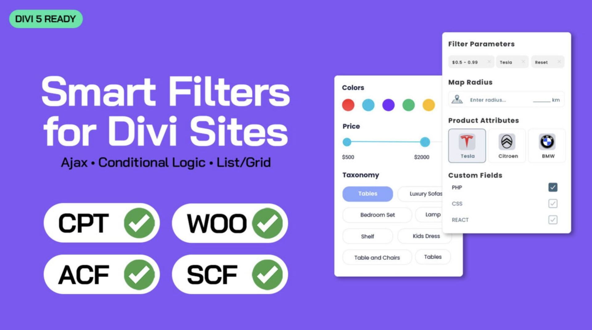 Divi Ajax Filter