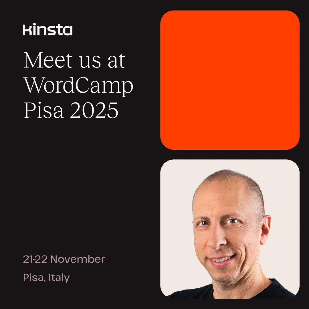 Kinsta representative at WordCamp Pisa