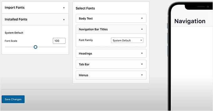 Configure font size in BudsyBoss App