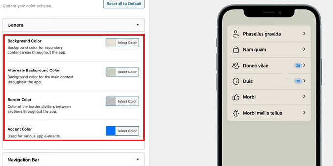 Customize app colors with BuddyBoss app