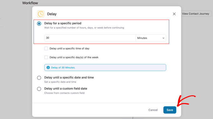 Setting Up a 30 Minute Delay in FunnelKit