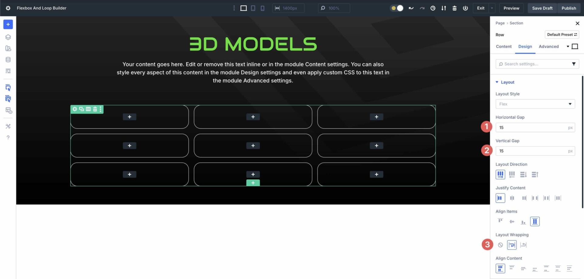 Flexbox & Loop Builder