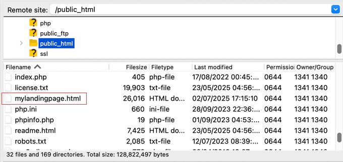 Uploading an HTML File