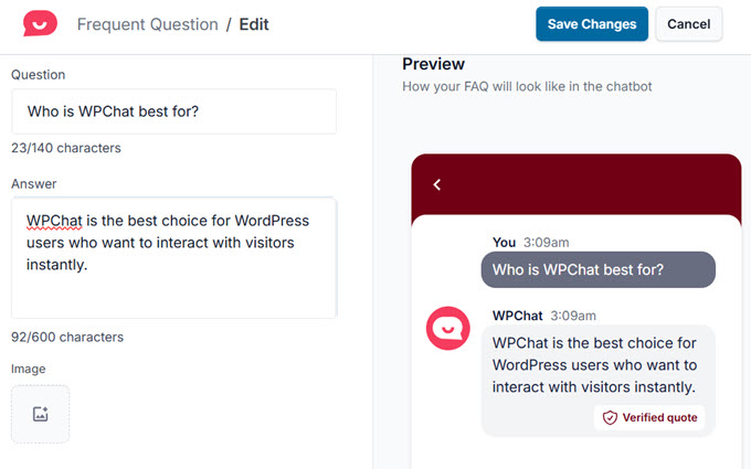 wpchat faqs