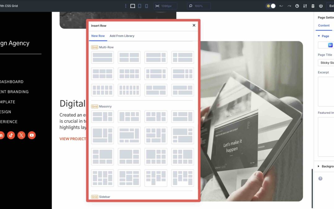 How To Construct A Sticky Sidebar Structure With CSS Grid In Divi 5